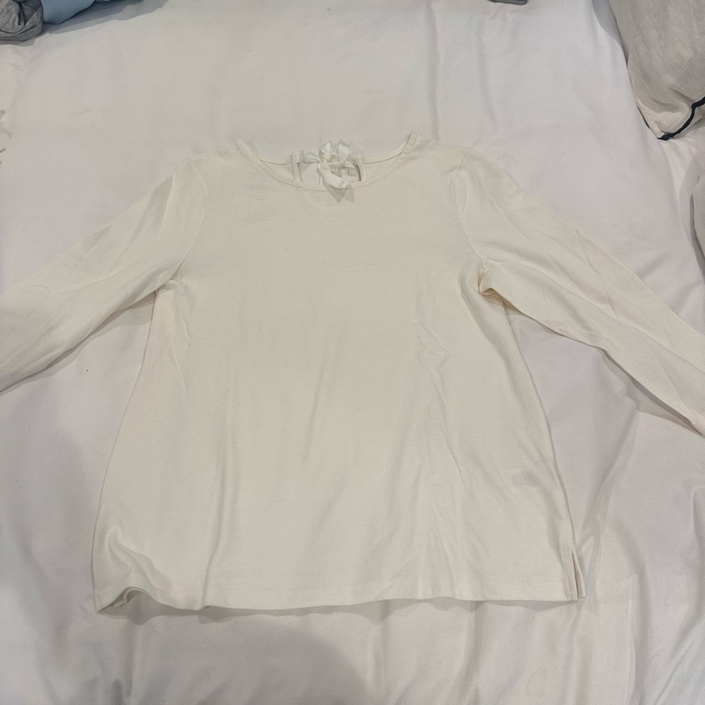 Talbots Cream 3/4 Sleeve Top Size Small Petite